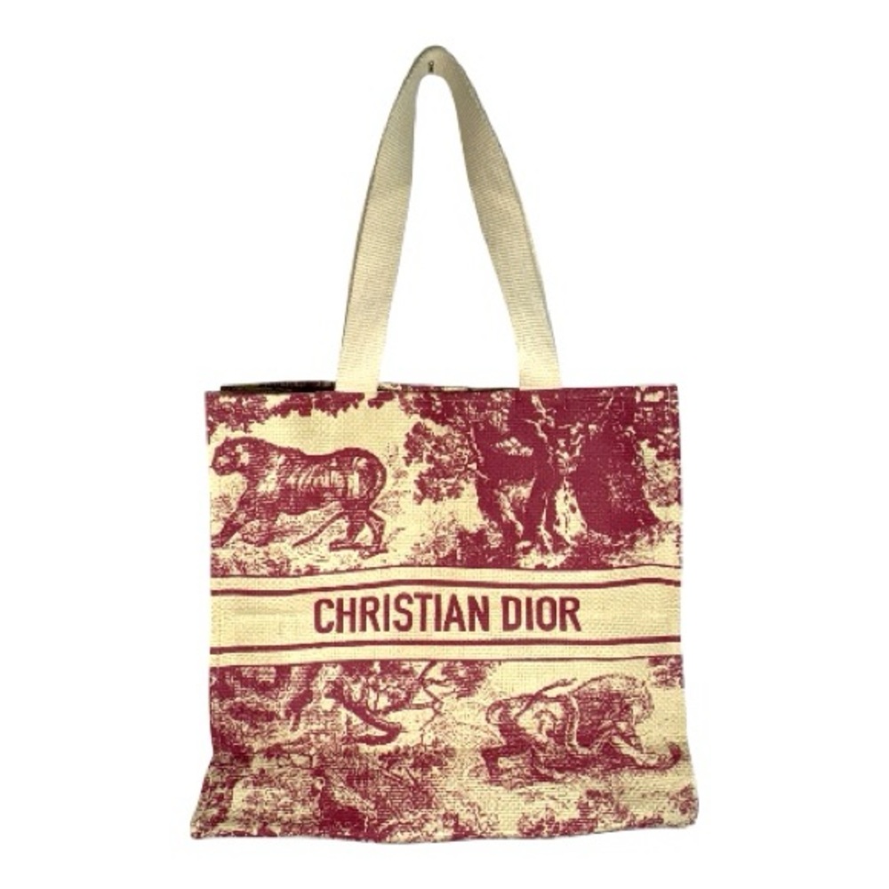 Dior Red and Cream Tote Bag